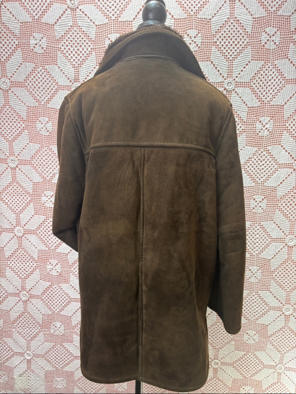 Vintage Suede Shearling Coat – Made in England - Picture 7 of 12
